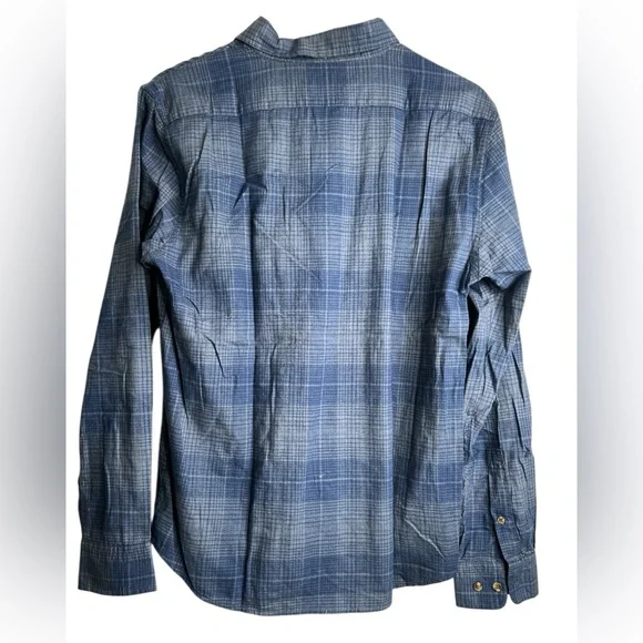 Banana Republic Navy Checkered Button-Down Shirt – Untucked Fit - Picture 3 of 6